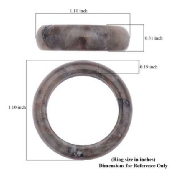 COPY - Natural Yooperlite Band Ring 9,   22.00 ctw - Picture 2 of 6